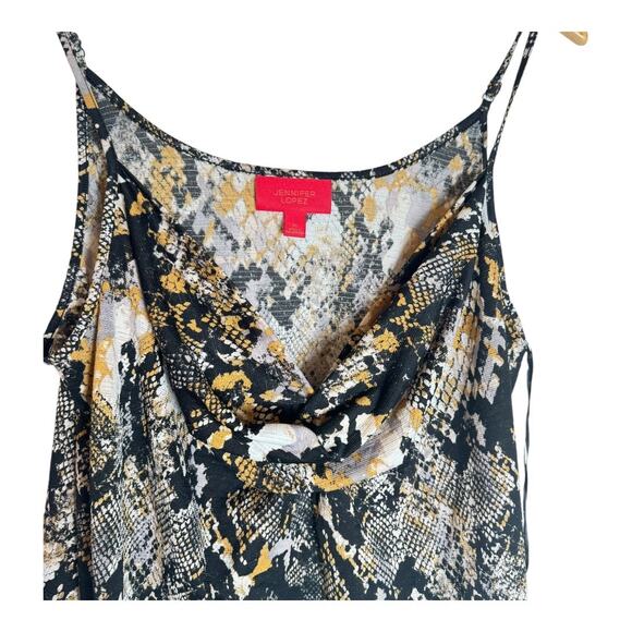 Womens Jennifer Lopez Black & Gold Snake Print Camisole Boho Chic Size XL - Picture 5 of 6